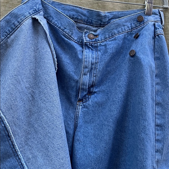 Vintage Lee Blue Denim Mini Crossover WrapSkirt - Picture 7 of 9